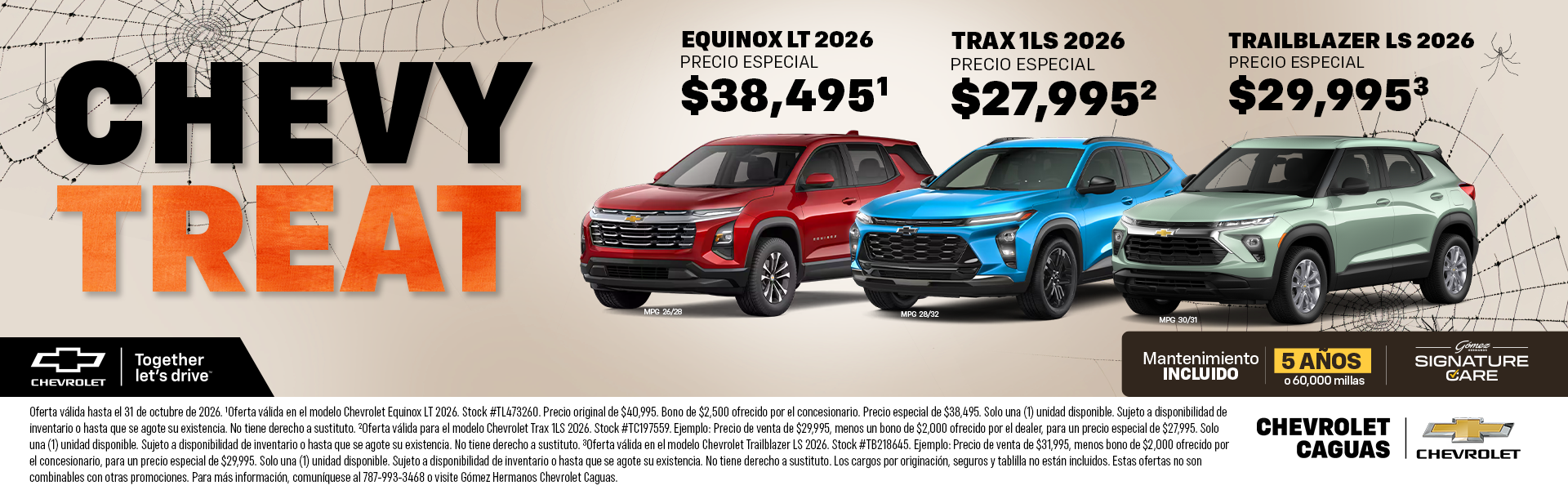 Ofertas Chevrolet Octubre