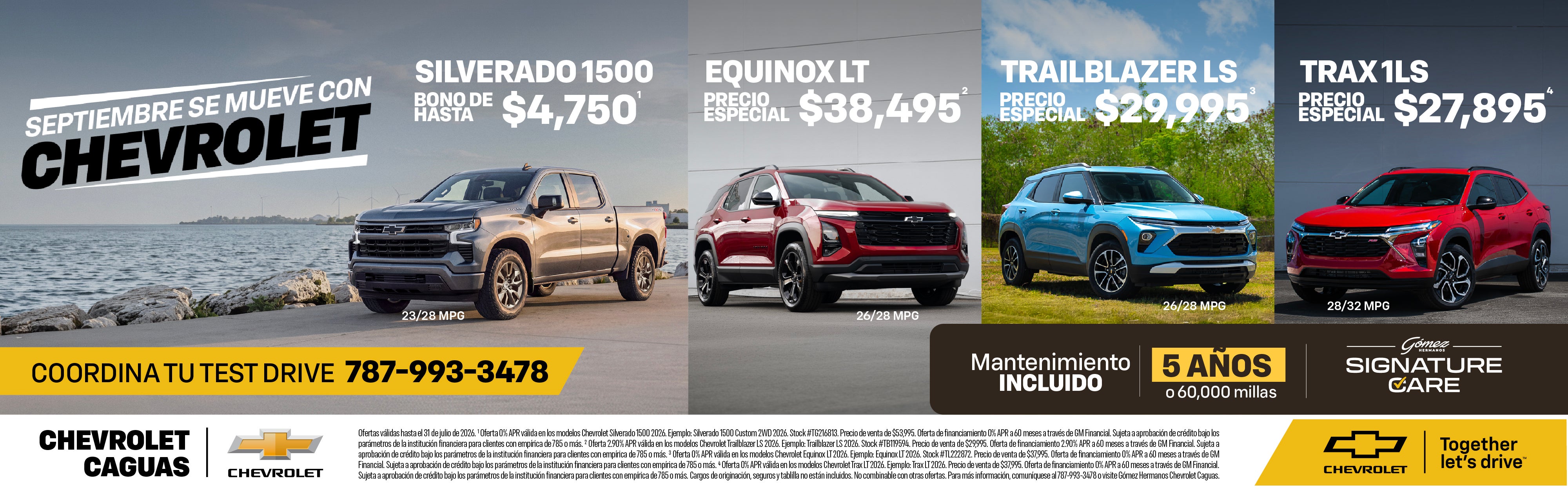 Ofertas Chevrolet Septiembre 2026